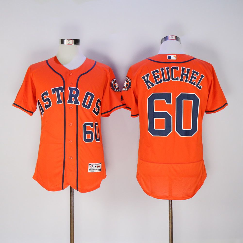 Men Houston Astros 60 Keuchel Oragne MLB Jerseys